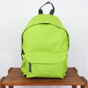 Hímzett dínós hátizsák kivizöld